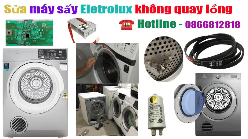 Sửa Máy Sấy Quần Áo Electrolux Không Quay